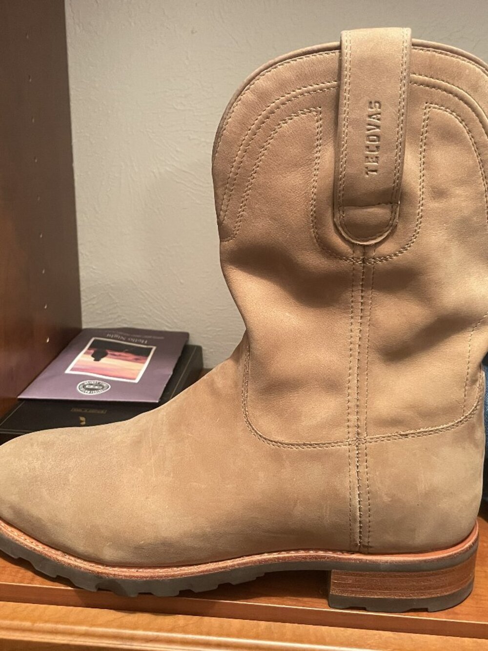 Tecovas Stockton Oiled Bovine Boots • Size 9D • Vibram Sole • $175
